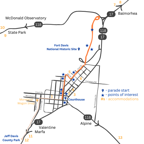 Overland Trail Ride map